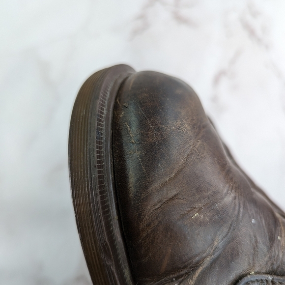 Vtg Dr Martens Shoe Womens 9.5 Leather Monk Strap Buckle Made England Oxford Y2K - Picture 10 of 14